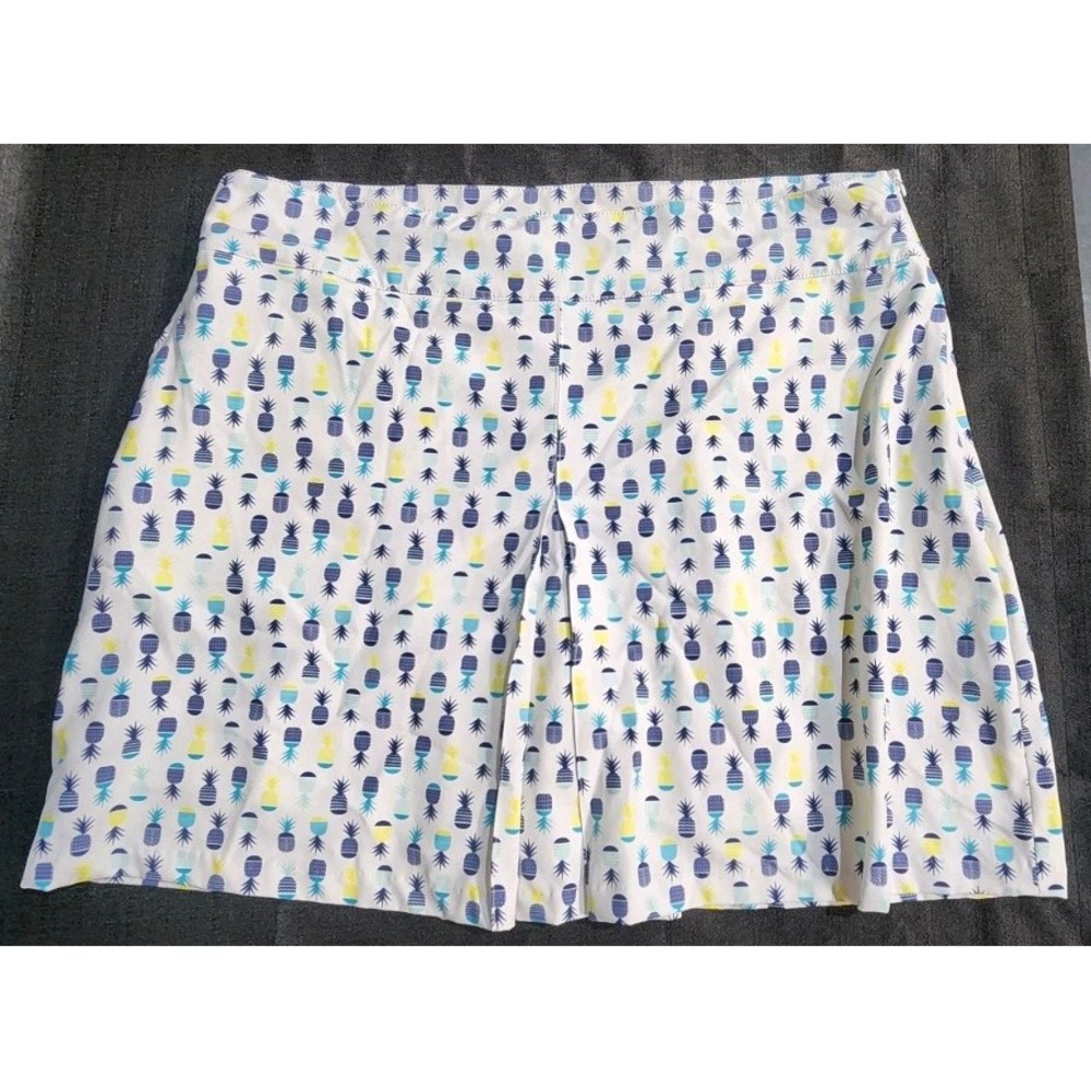Emerald 78 Cracked Wheat Audrey Golf‎ Zip Skort Tenbis Womens 16 Pineapple NEW